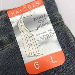 NWT HALOGEN STRAIGHT LEG 5 POCKET BUTTONFLY JEANS 6/28x32 ⭐️